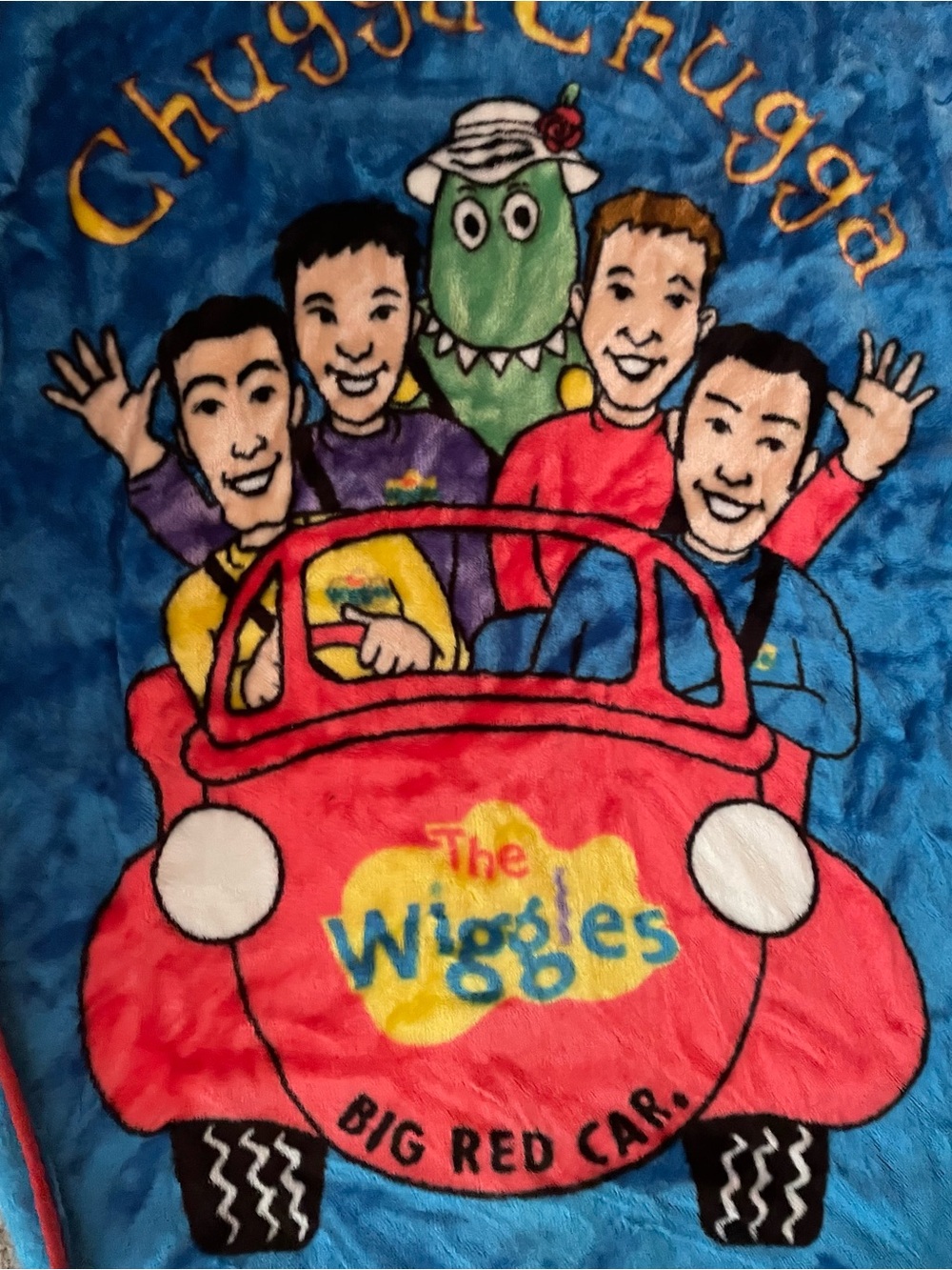 The Wiggles Big Red Car Plush Blanket 2004 Toot Toot Chugga 30 X 45  Vintage - Picture 3 of 7